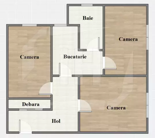Apartament 3 camere, etaj 1, zona Plopilor vechi