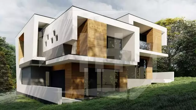 Casa cu arhitectura moderna, 500 mp teren, in zona Wonderland
