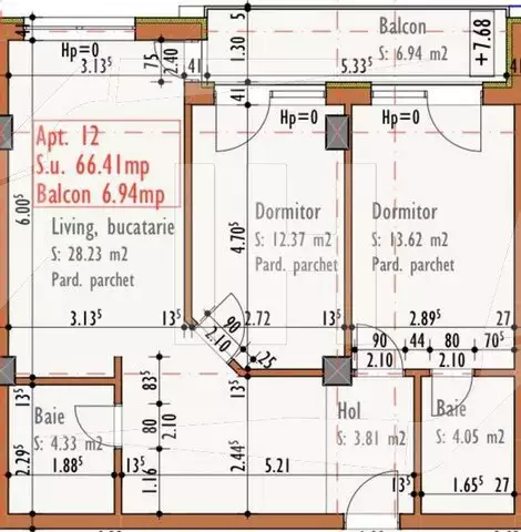 Apartament 3 camere, terasa, Marasti