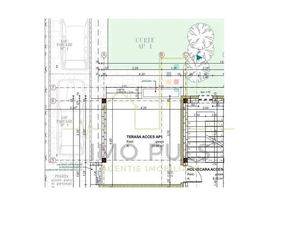 Apartament in Vila. Gradina proprie 150 mp. Terasa. 20.66