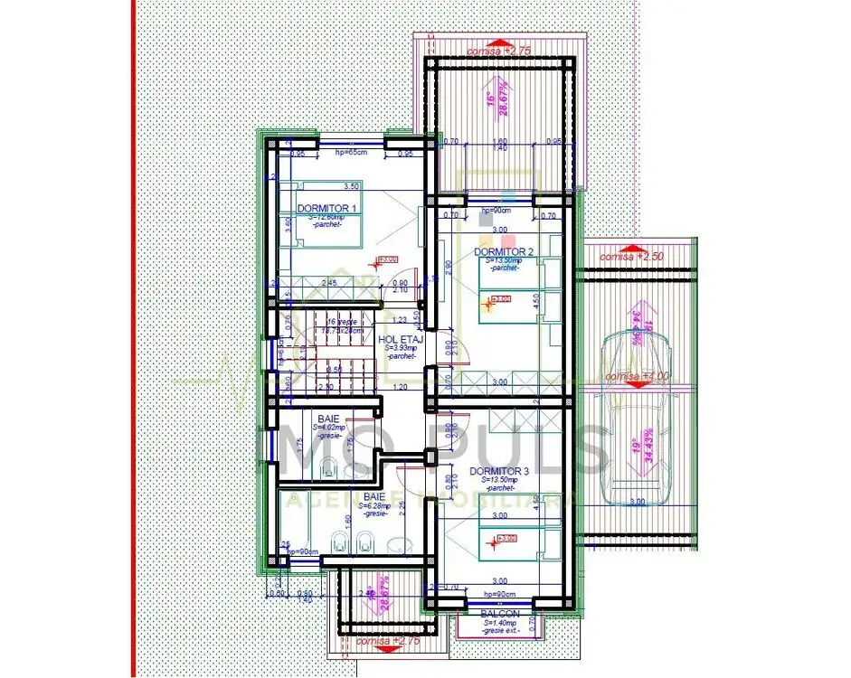 Duplex despartit prin Garaj. 4 dormitoare. 3 Bai. Dumbravita