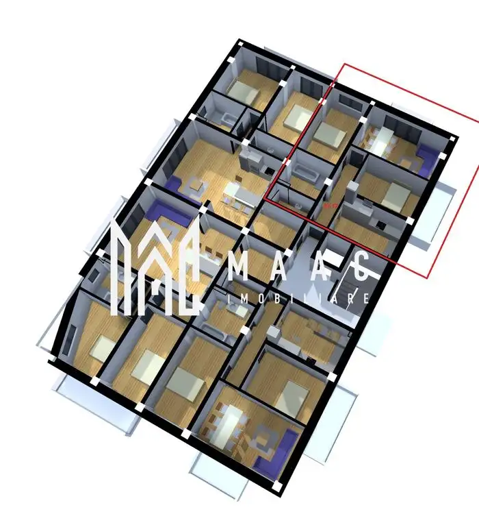 Apartament 3 camere | Etaj 3 | Lift | Parcare | Comision 0