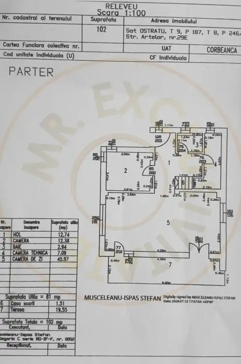 Proiect de casa aprobat, cu fundatia executata, in Paradisul Verde  