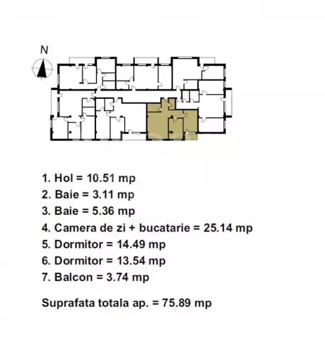 De vanzare apartament, 3 camere in Floresti