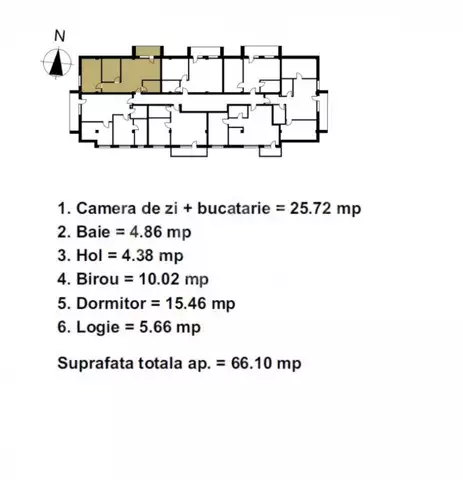 Vanzare apartament, 3 camere in Floresti