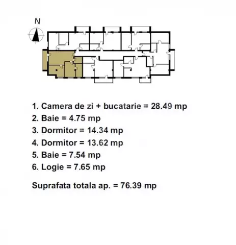 De vanzare apartament, 3 camere in Floresti