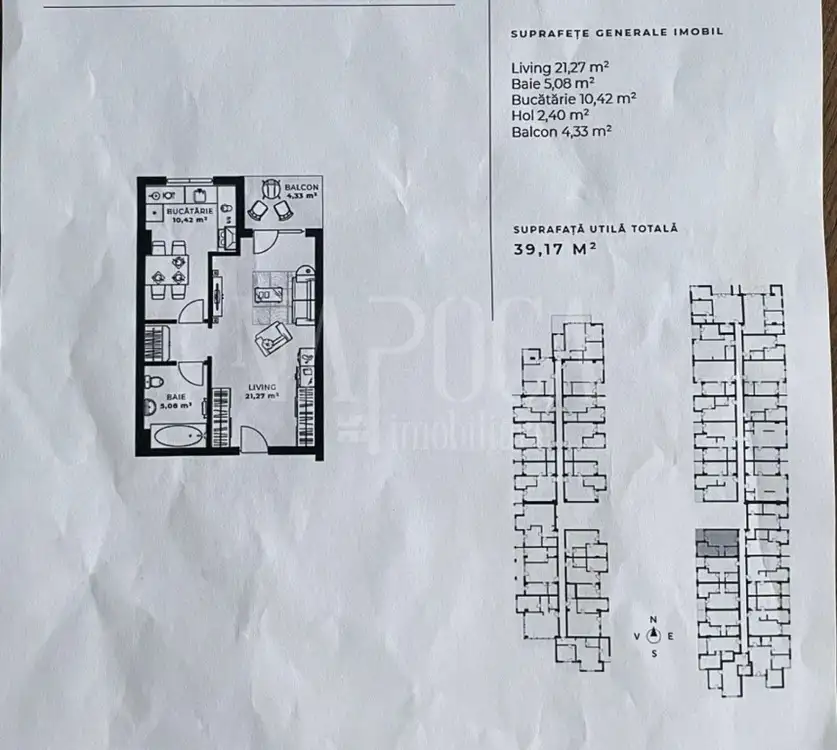 De vanzare apartament, o camera in Sopor