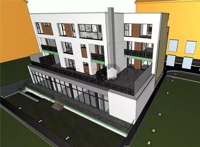Apartament cu 2 camere| et1|terasa 44 mp|bloc nou|Marasti