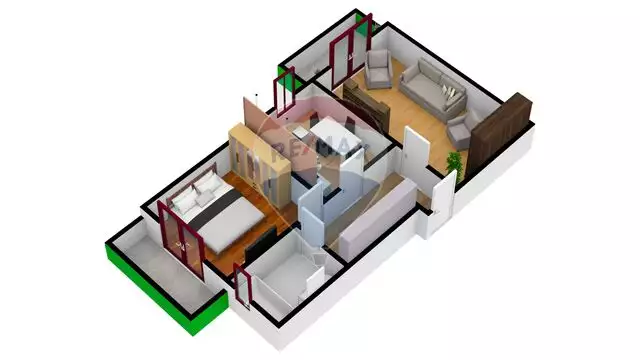 Apartament 2 camere + bucatarie decomandata | Intabulate | Prima casa