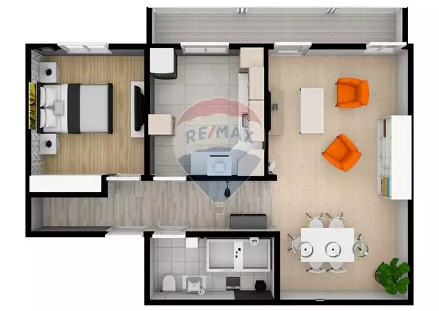 Apartament | 2 camere | 54,2 mpu | Selimbar | COMISION 0%