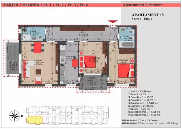 Vanzare apartament, 3 camere, in Sector 3, zona Calea Calarasilor