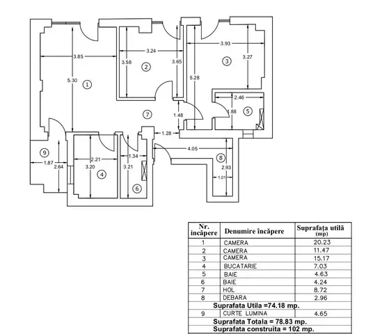 Vanzare apartament, 3 camere, in Sector 1, zona Baneasa