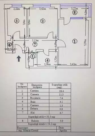 De vanzare apartament, 2 camere, in Sector 1, zona Banu Manta