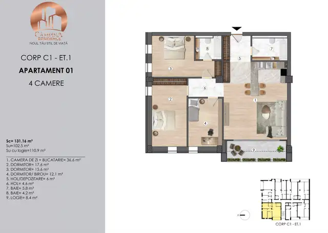 Vanzare apartament, 4 camere, in Campina, zona Bulevard