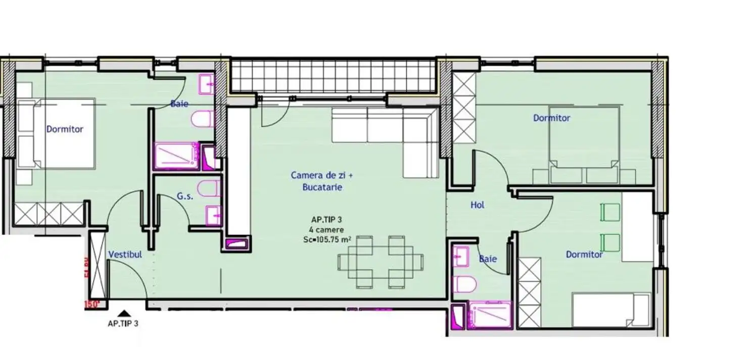 De vanzare apartament, 2 camere, in Sector 1, zona Straulesti