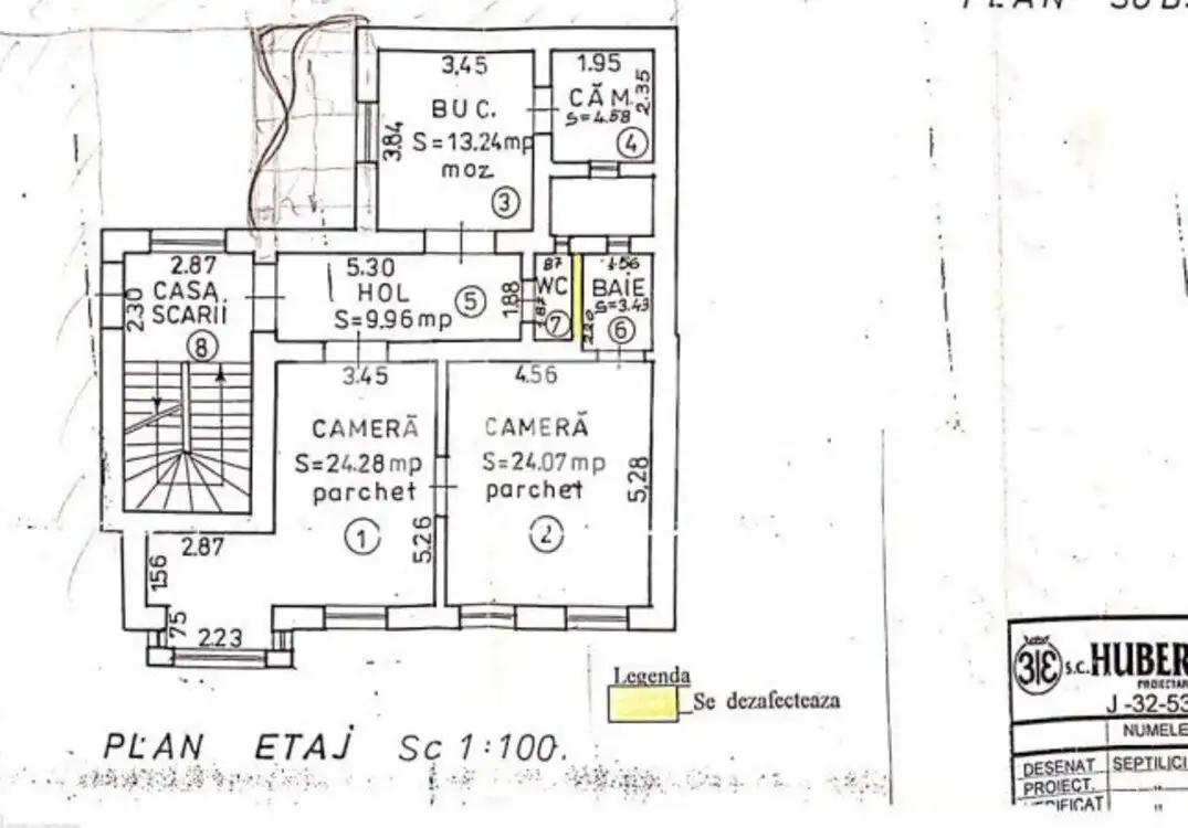 Apartament etaj 1 in vila deosebita 90 mp din zona istorica Sibiu