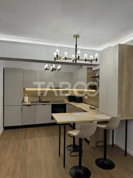 Apartament mobilat utilat 2 camere si terasa 25 mp si loc parcare