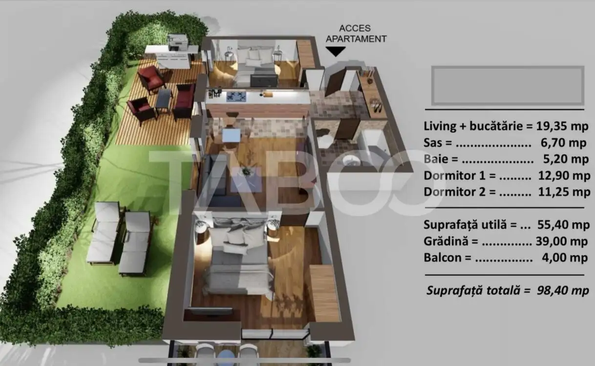 Spatiu de birouri 3 camere curte si locuri de parcare Turnisor