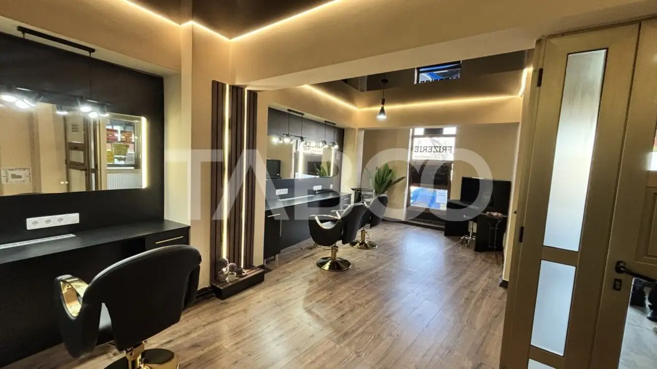 Barbershop la cheie de inchiriat spatiu mobilat si utilat complet