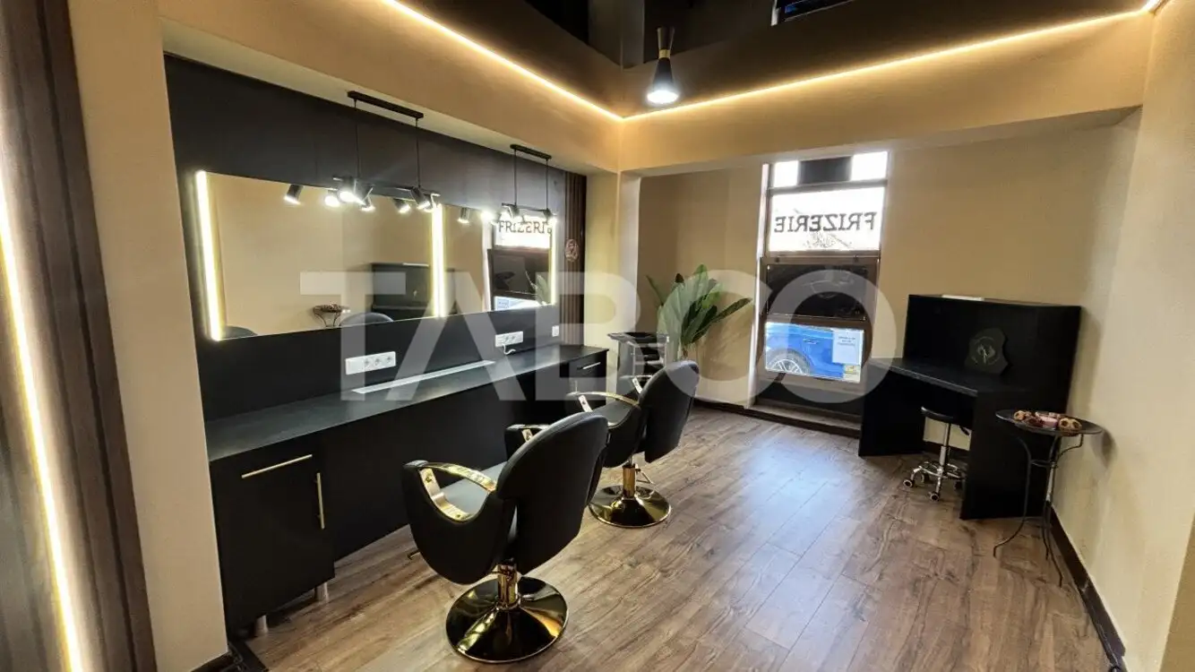 Barbershop la cheie de inchiriat spatiu mobilat si utilat complet