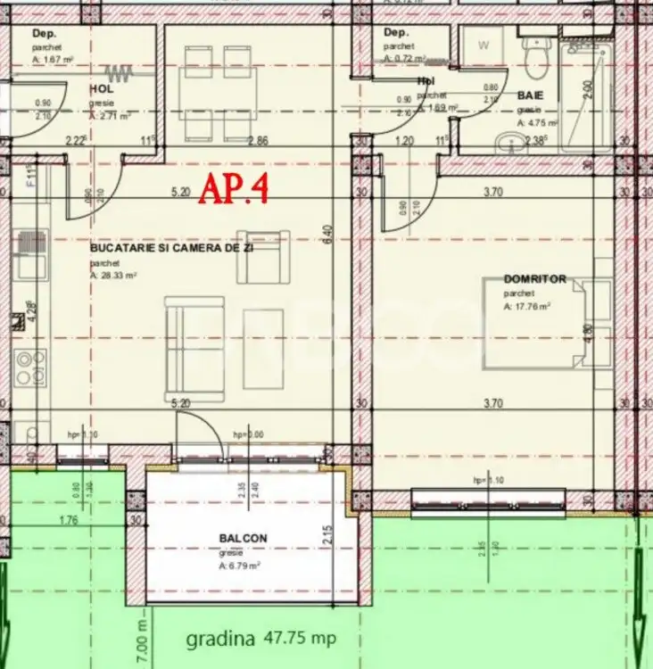 Comision 0! Apartament de vanzare 2 camere 59 mpu balcon si gradina