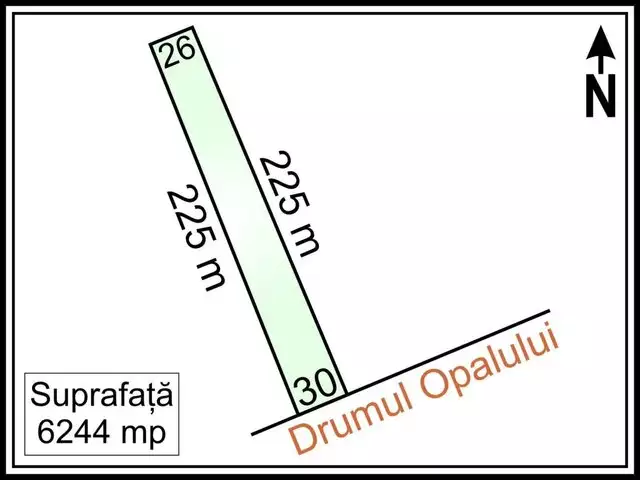 Baneasa - Drumul Opalului, teren intravilan, suprafata 6.244 mp, deschidere 30 m