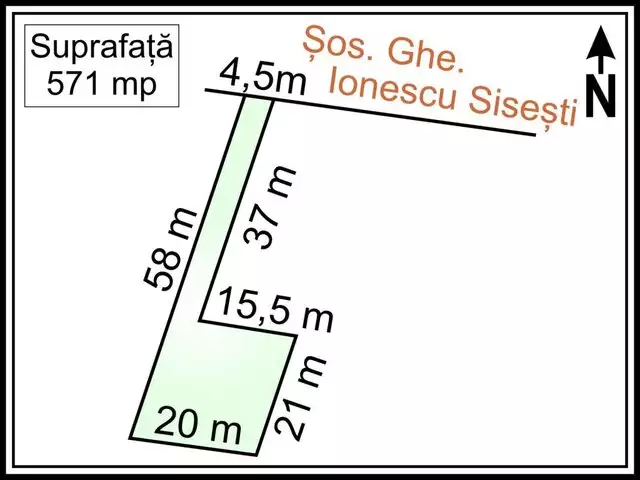 Baneasa - Sisesti Stradal, teren intravilan, suprafata 571 mp