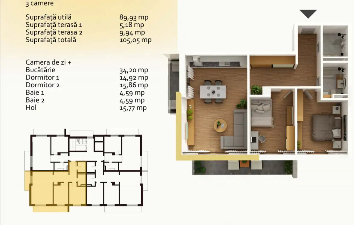 Proiect Nou! Apartamente 3 camere | Ansamblu Premium | Buna Ziua!