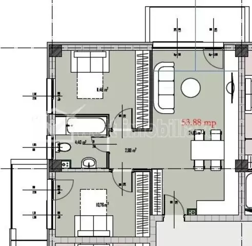 Vanzare apartament, 3 camere in Baciu