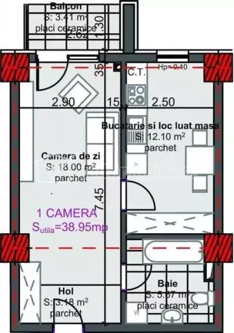 De vanzare apartament, o camera in Marasti