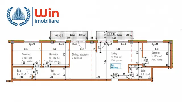 Apartament 4 camere | 99mp util | Bloc nou | Zona Primaria Someseni