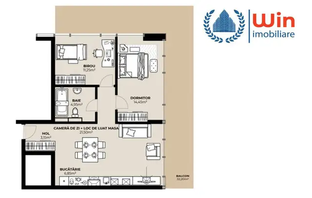 Proiect Nou! Apartament 3 camere | Etaj 3 | Terasa | Dambul Rotund