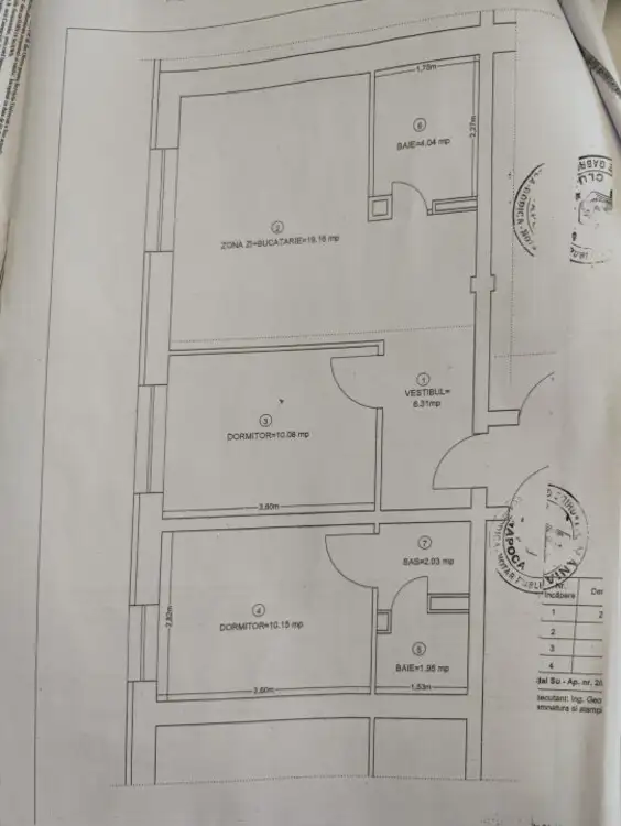 Apartament 3 camere la cheie | 54mp | 2 bai | Marasti | Zona BRD! 